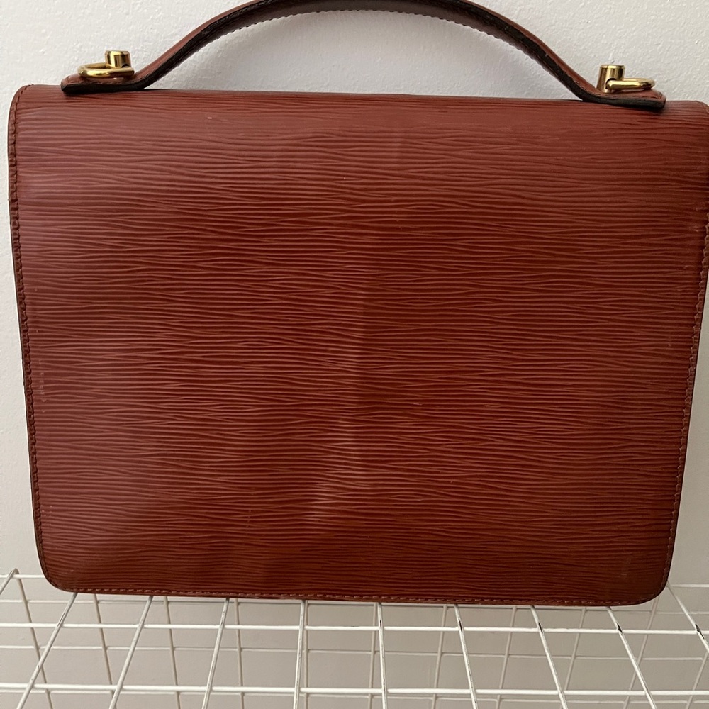 Louis Vuitton Chestnut Epi Leather Top Handle Satchel - Picture 15 of 17